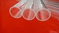 Clear quartz glass tube with smooth edge