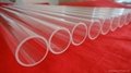 Clear quartz glass tube with smooth edge
