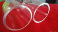 Clear quartz glass tube one end closed 2