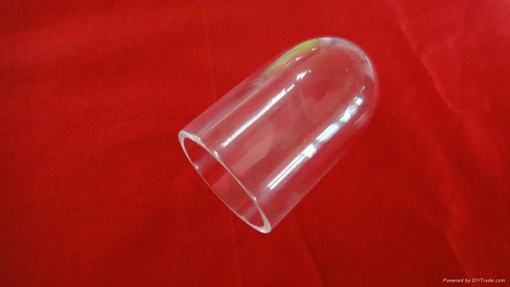 Clear quartz glass tube one end closed 3