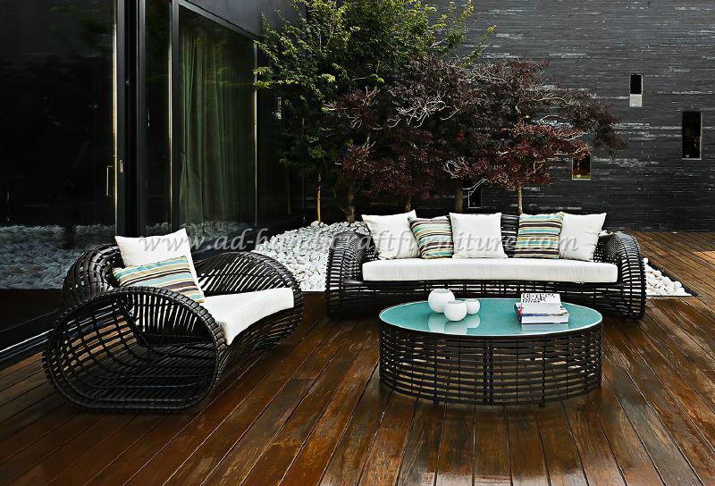 Poly rattan sofa set 5