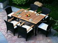 poly rattan dining set