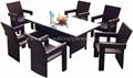 poly rattan dining set 2