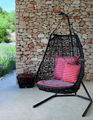 poly rattan swing chair