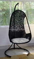 poly rattan swing chair