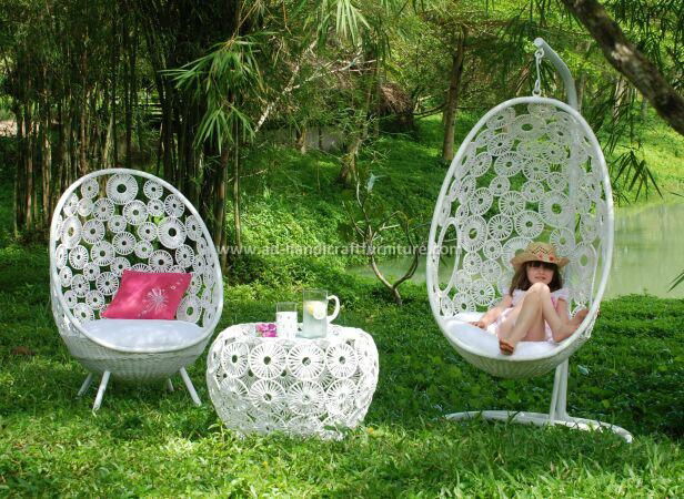 poly rattan swing chair 4