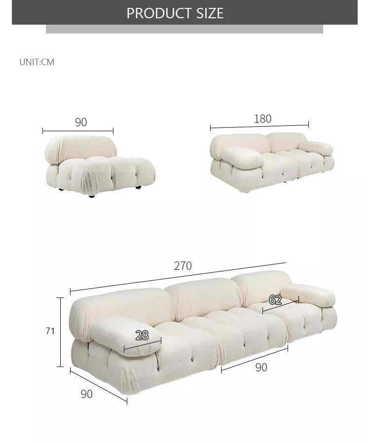 Italian L-Shape Modular Sectional Sofas 2