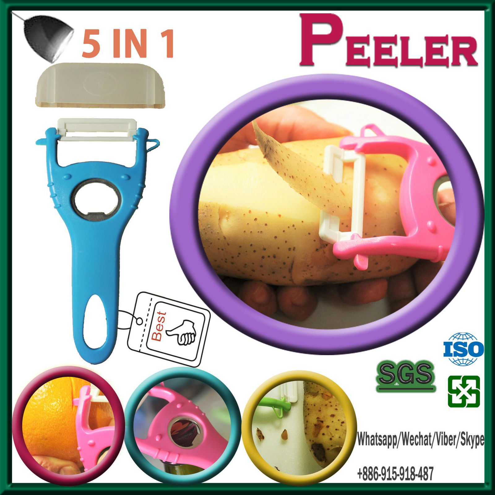 The lowest price Taiwan making kitchen accessories apple and potato peeler  2