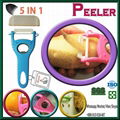 Hot sale the best 5 in 1 kitchen ware stainless steel potato peeler