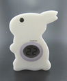 Rabbit night light with thermometer 3