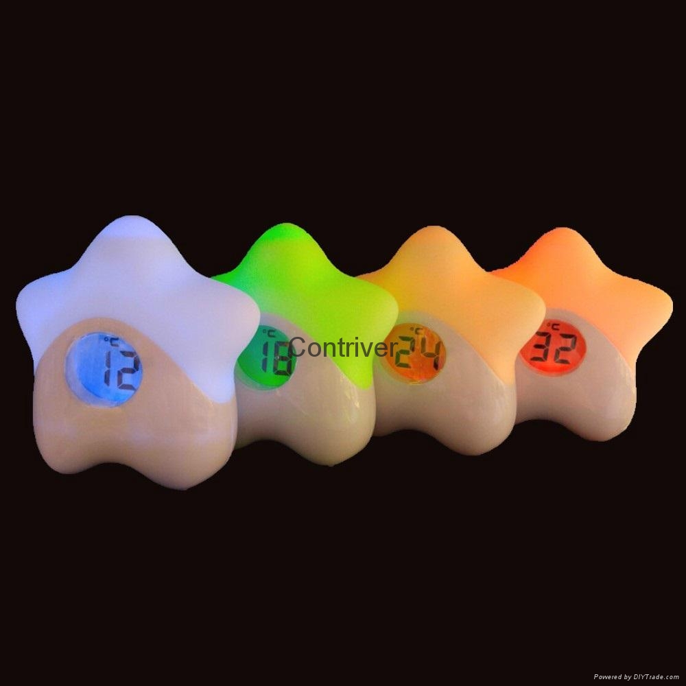Silicone star night light with thermometer BL502 Cotronic (Hong