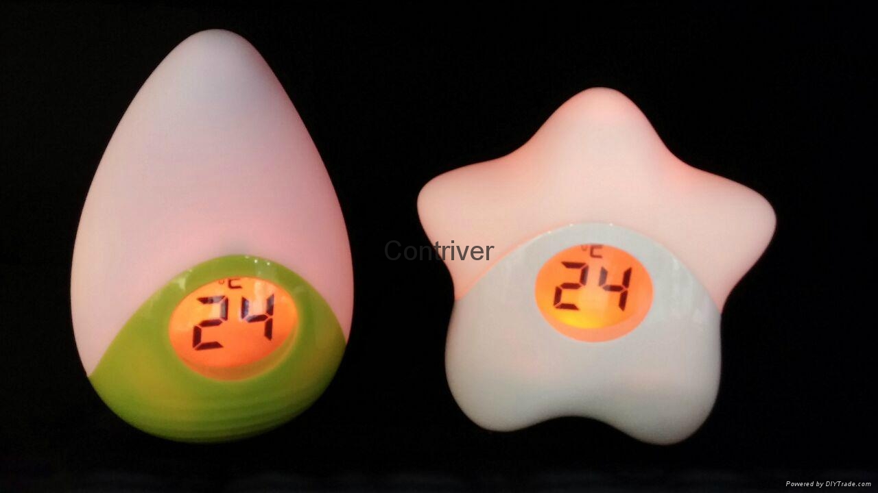 Silicone star night light with thermometer BL502 Cotronic (Hong