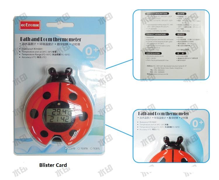 Baby bath thermometer with clock and timer TC07L cotronic (Hong