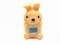Rabbit baby bath thermometer with clock