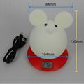 NL211  Mouse silicone LED Night light with thermometer 1