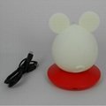NL211  Mouse silicone LED Night light with thermometer 2