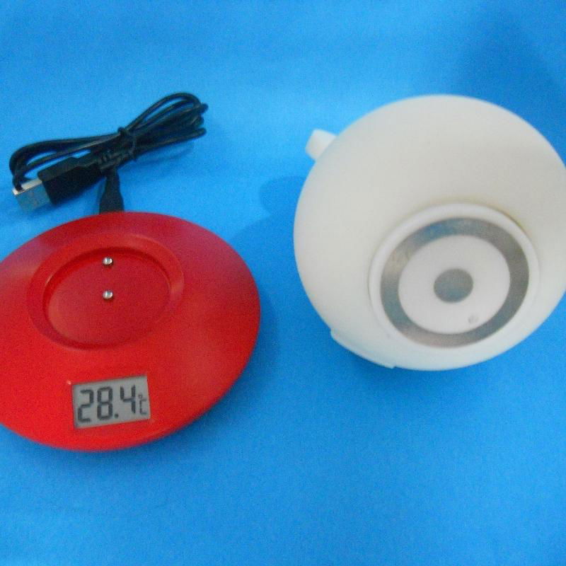 NL211  Mouse silicone LED Night light with thermometer 3