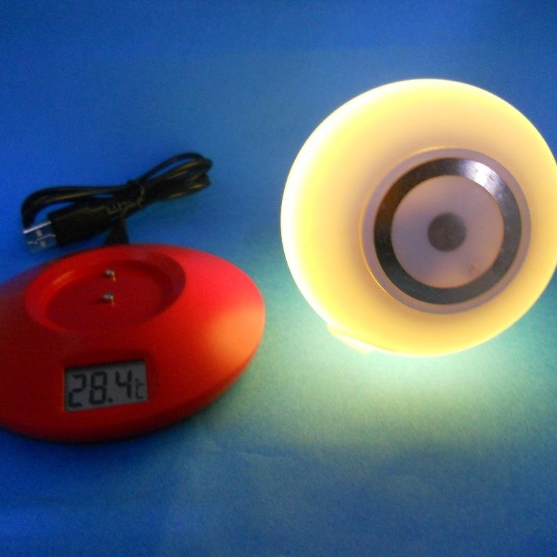 NL211  老鼠硅胶LED夜灯带温度计 5