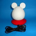 NL211  Mouse silicone LED Night light with thermometer