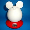 NL211  Mouse silicone LED Night light with thermometer