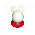 NL211  Mouse silicone LED Night light with thermometer 11