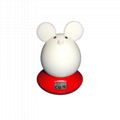 NL211  Mouse silicone LED Night light with thermometer