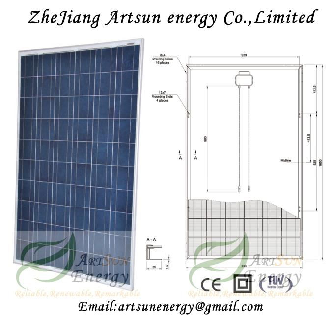 Poly solar panel 255W-270W 3
