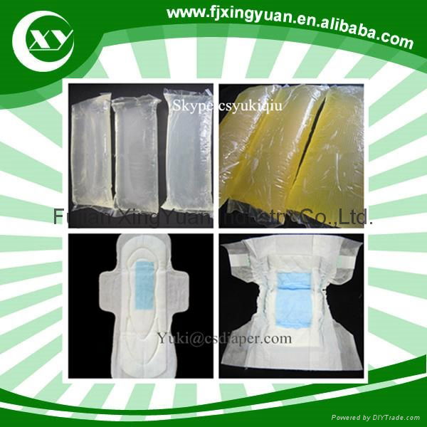 Hot melt glue adhesive for diapers and sanitary pads