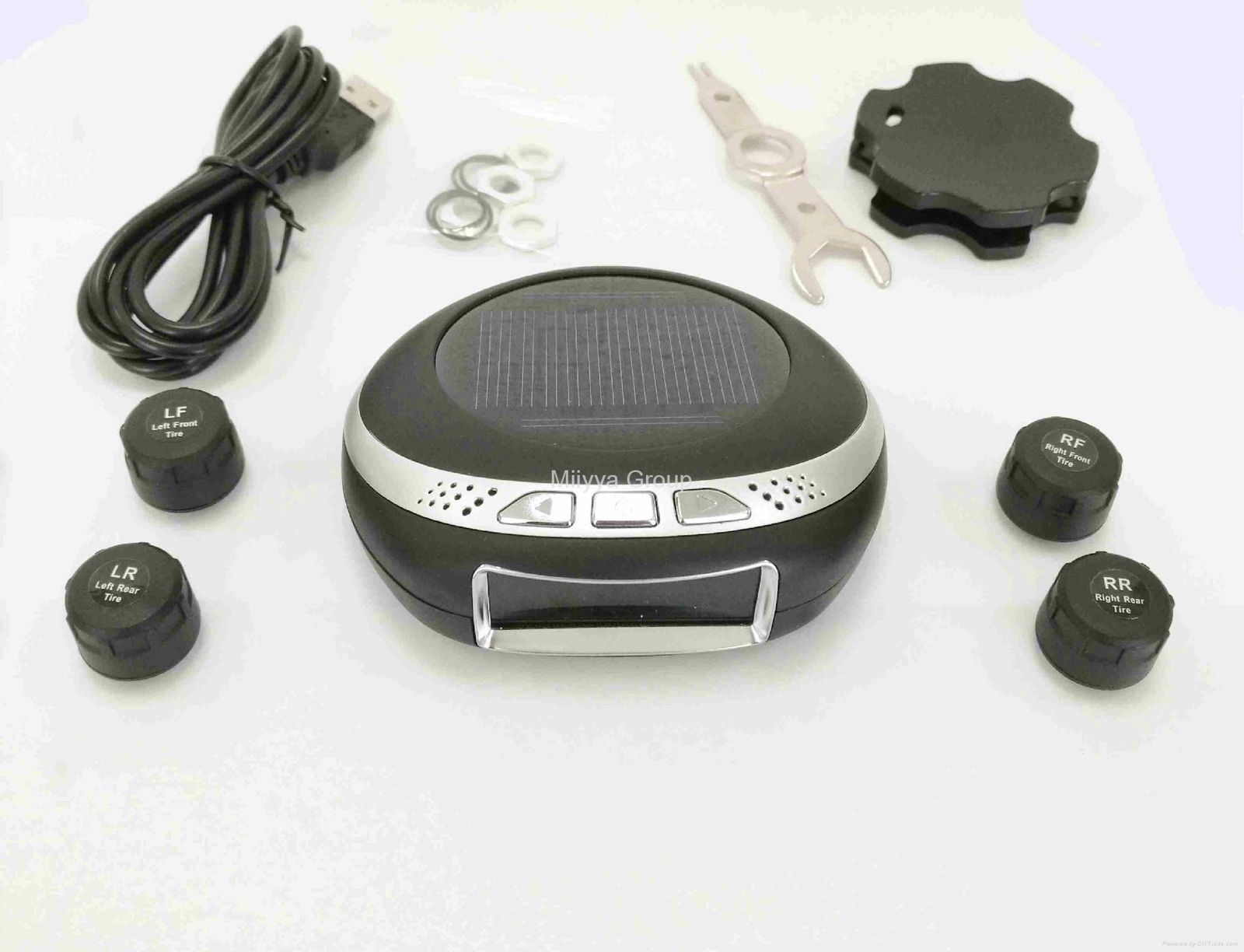 TPMS Wireless Solar Car Tire Pressure Monitoring System+4 External TPMS Sensors  2