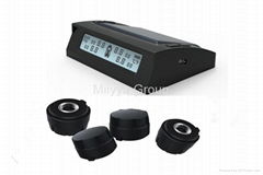 Wireless TPMS Solar panel Auto Tire Pressure Monitoring System+4 External Sensor