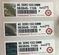 Ram label stickers for Memory ram DDR DDR2 DDR3 DDR4 2
