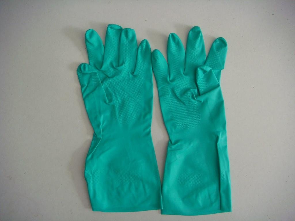 green industrial nitrile gloves