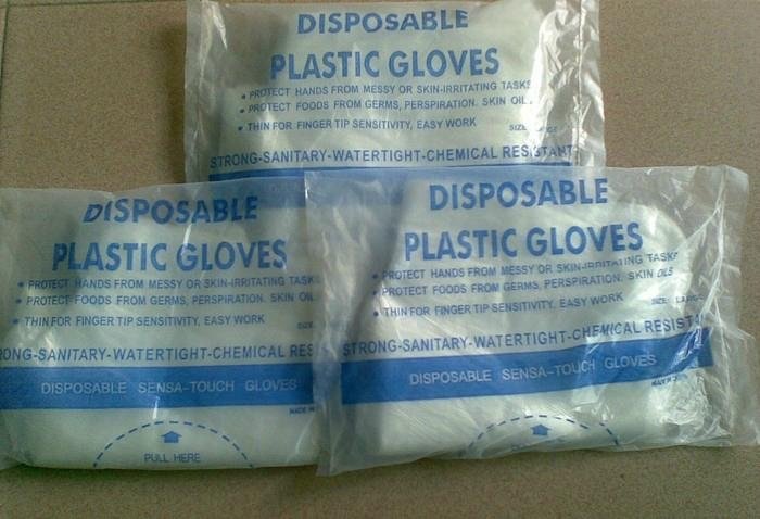 HDPE LDPE disposable PE gloves 2