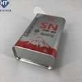 1L square rectangular engine oil tin can container Japan lid 3