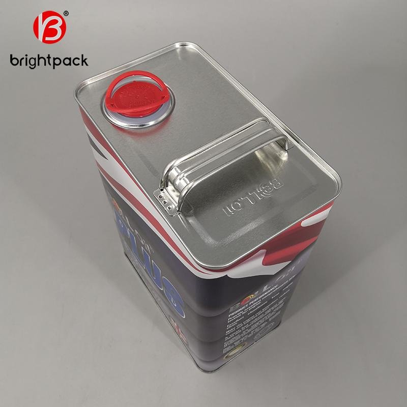 4L square rectangular tin can for lubricating oil engine oil packaging 4