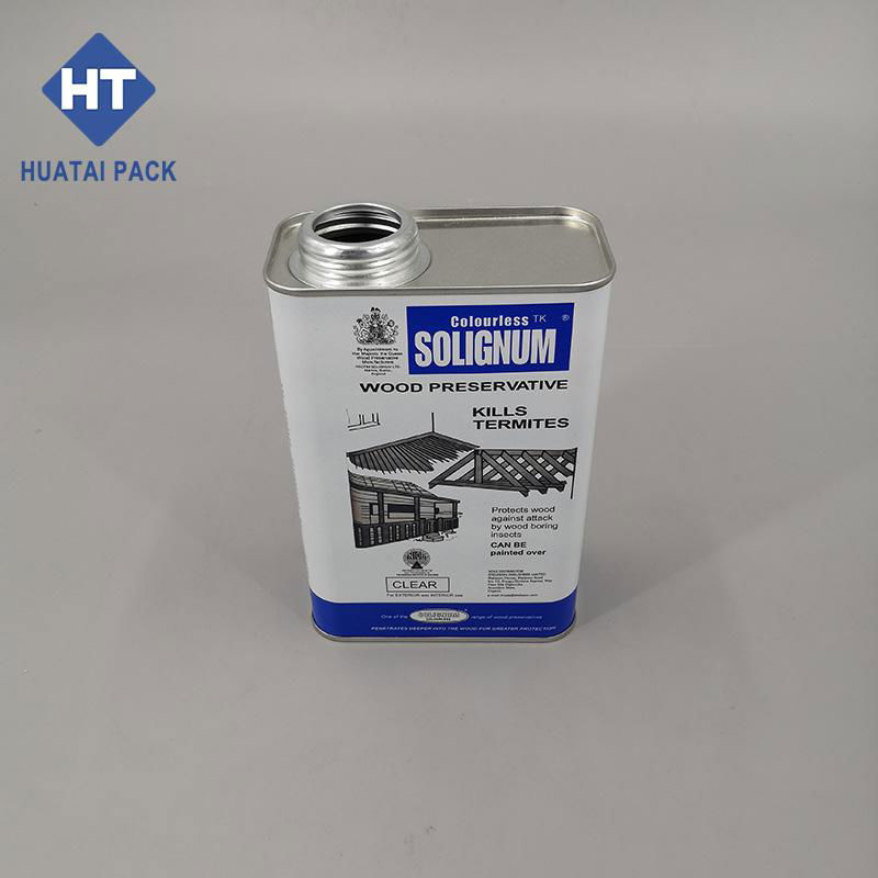 1L 4L 5L square rectangular tinplate cans box for chemical 3