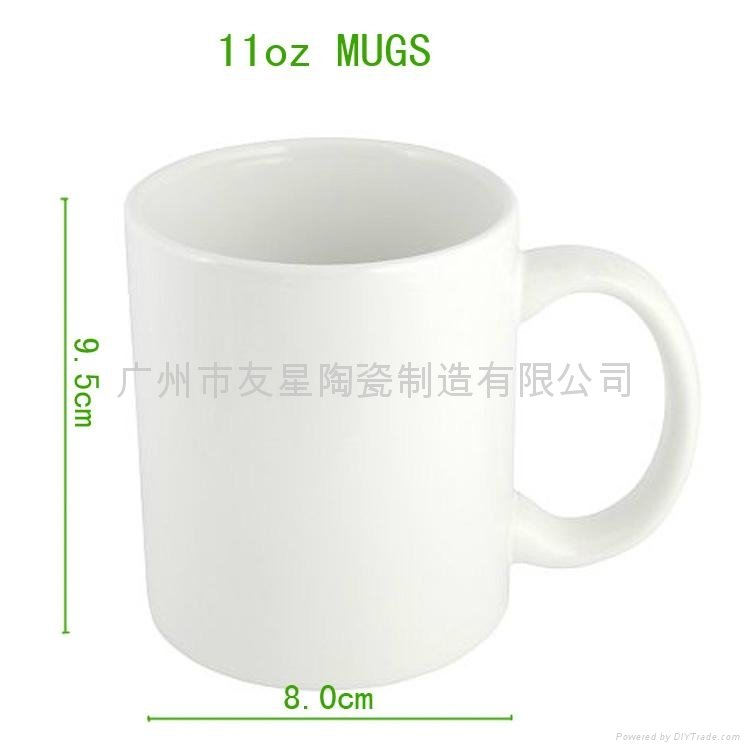 Heat transfer printing ceramic coffee mug with transparent coating