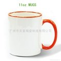 Heat transfer printing ceramic coffee mug with transparent coating 3