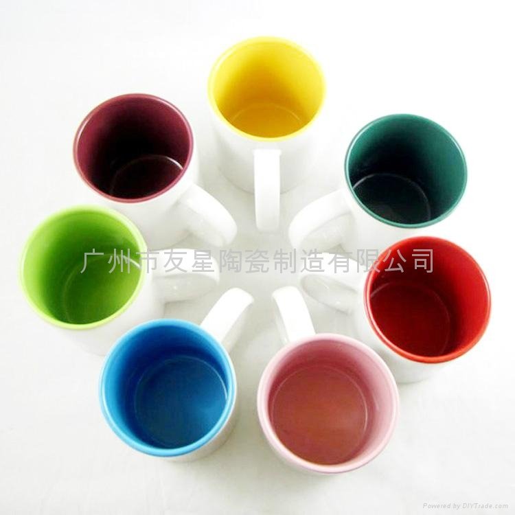 Heat transfer printing ceramic coffee mug with transparent coating 5