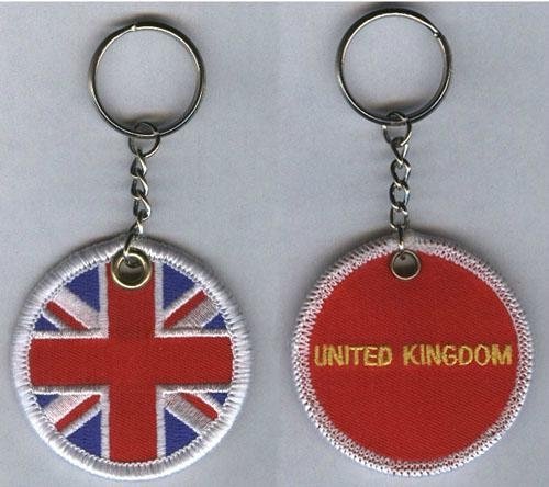 embroidery keychain, novelty keychain, keyring, key holder 5