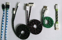 Colorful Fiber-woven Dressed-Up USB Charging Data Sync Cable