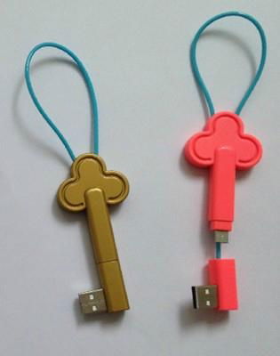 Archaized Key Shape USB TO Micro Charging Data Sync Cable