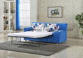 Blue Fabric Sleeper Sofa Bed With Drawer 1