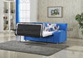 Blue Fabric Sleeper Sofa Bed With Drawer 5