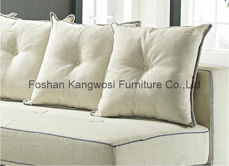 Fashion Design Beige Linen Fabric Sofa Bed  3