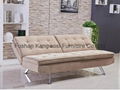 Living Room Fabric Click Clack Sofa Bed With Chrome Legs  3