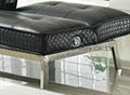 Latest Design Faux Leather Sofa Bed in Black 2