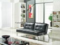 Latest Design Faux Leather Sofa Bed in Black