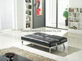 Latest Design Faux Leather Sofa Bed in Black 4