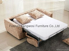 Three Seater Fabric Futon Sofa Bed Made in China 
